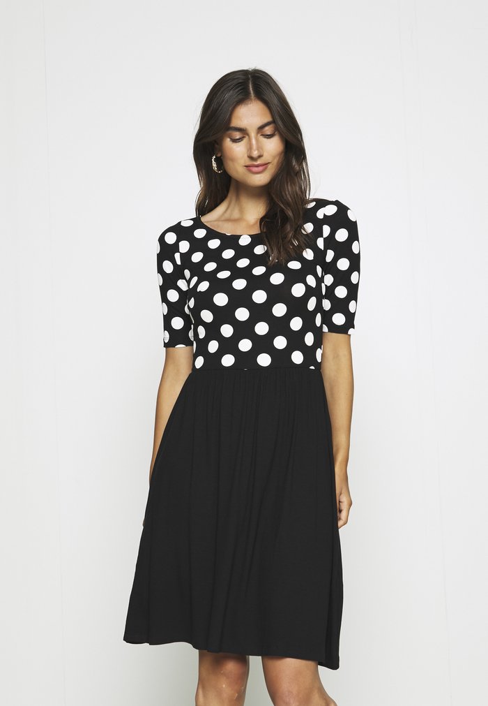 Peignoir Anna Field BOAT NECK PRINT WITH SOLID Noir Femme | XWM-0158121